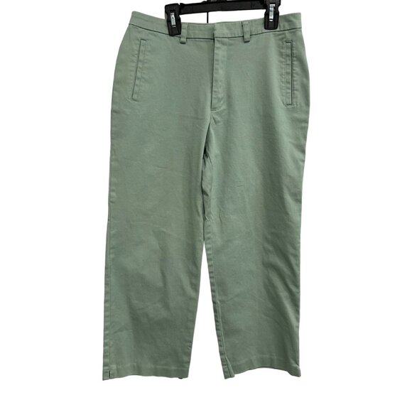 Sigrid Olsen Sport Womens Green Cotton Blend Pants Size 8 - Picture 1 of 8